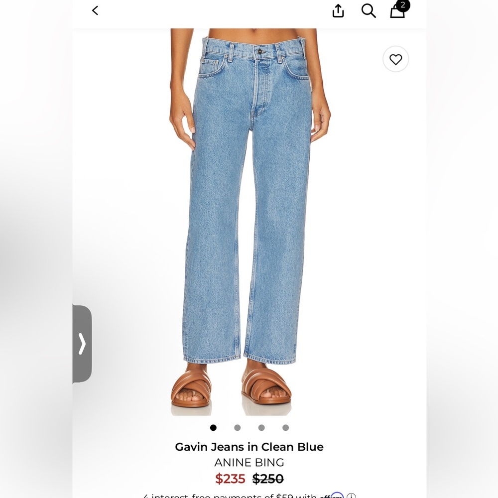 Anine Bing Straight-Leg Jeans in Light Blue Wash